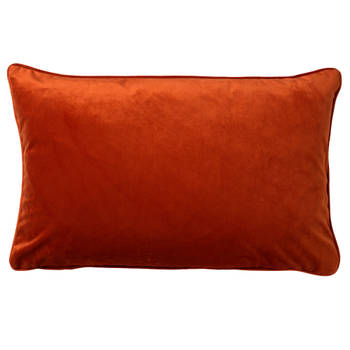Dutch Decor - FINN - Kussenhoes 40x60 cm - velvet - effen kleur - Potters Clay - oranje