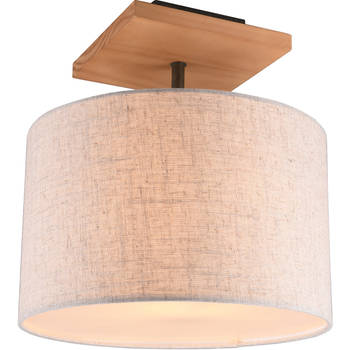 LED Plafondlamp - Plafondverlichting - Trion Elmas - E27 Fitting - Rond - Antiek Nikkel - Aluminium