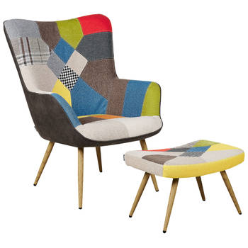 Beliani VEJLE - Fauteuil-Multicolor-Polyester