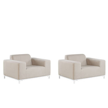 Beliani ROVIGO - Fauteuil-Beige-Polyester