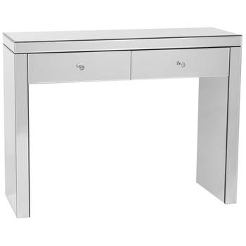 Beliani MARLE - Kaptafel-Zilver-Glas