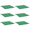 vidaXL Tuinstoelkussens 6 st 50x50x3 cm oxford stof groen