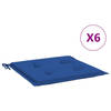 vidaXL Tuinstoelkussens 6 st 50x50x3 cm oxford stof koningsblauw