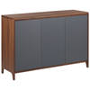 Beliani MEDFORT - Sideboard-Donkere houtkleur-Vezelplaat