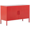 Beliani URIA - Sideboard-Rood-Staal