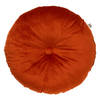 Dutch Decor - OLLY - Sierkussen rond velvet Ø40 cm - Potters Clay - oranje / terracotta