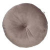 Dutch Decor - OLLY - Sierkussen rond velvet Ø40 cm - Driftwood - taupe