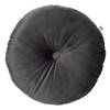 Dutch Decor - OLLY - Sierkussen rond velvet Ø40 cm - Charcoal Gray - antraciet