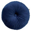 Dutch Decor - OLLY - Sierkussen rond velvet Ø40 cm - Insignia Blue - donkerblauw