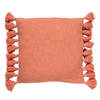 Dutch Decor - RUBY - Sierkussen 45x45 cm - 100% katoen - met flosjes - Lobster Bisque - roze