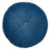 Dutch Decor - KAJA - Sierkussen rond velvet Ø40 cm - Provincial Blue - lichtblauw