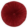 Dutch Decor - KAJA - Sierkussen rond velvet Ø40 cm - Merlot - rood