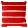 Dutch Decor - PEMM - Sierkussen velvet 45x45 cm - rood - aurora red - roze streepjes - color blocking