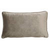 Dutch Decor - FINN - Kussenhoes 30x50 cm - velvet - lendekussen - Driftwood - taupe