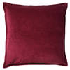 Dutch Decor - CAITH - Sierkussen 50x50 cm - 100% katoen - velvet - lekker zacht - Red Plum - donkerroze