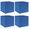 vidaXL Opbergboxen 4 st 32x32x32 cm stof blauw