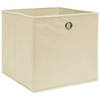 The Living Store Inklapbare opbergbox - Nonwoven stof - 32x32x32 cm - Crème