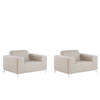 Beliani ROVIGO - Fauteuil-Beige-Polyester