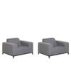 Beliani ROVIGO - Fauteuil-Grijs-Polyester