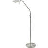 LED Vloerlamp - Trion Bernaro - 12W - Warm Wit 3000K - Dimbaar - Rond - Mat Nikkel - Aluminium