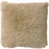 Dutch Decor - FLUFFY - Kussenhoes 45x45 cm - superzacht - effen kleur - Pumice Stone - beige