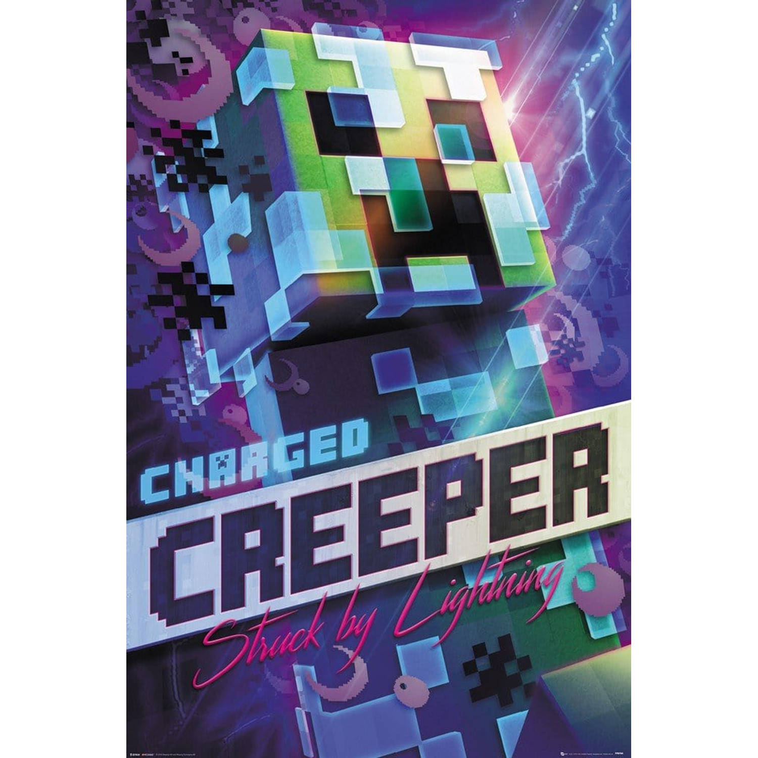 Gbeye Minecraft Charged Creeper Poster 61x91,5cm