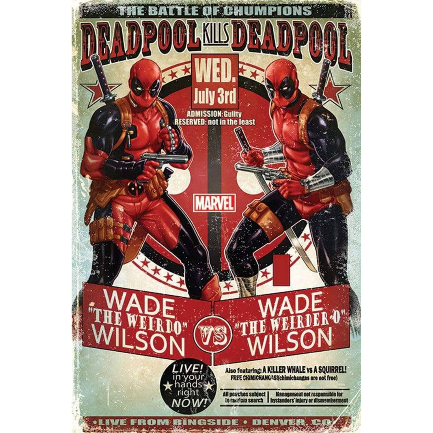 Poster Deadpool Wade vs Wade 61x91,5cm