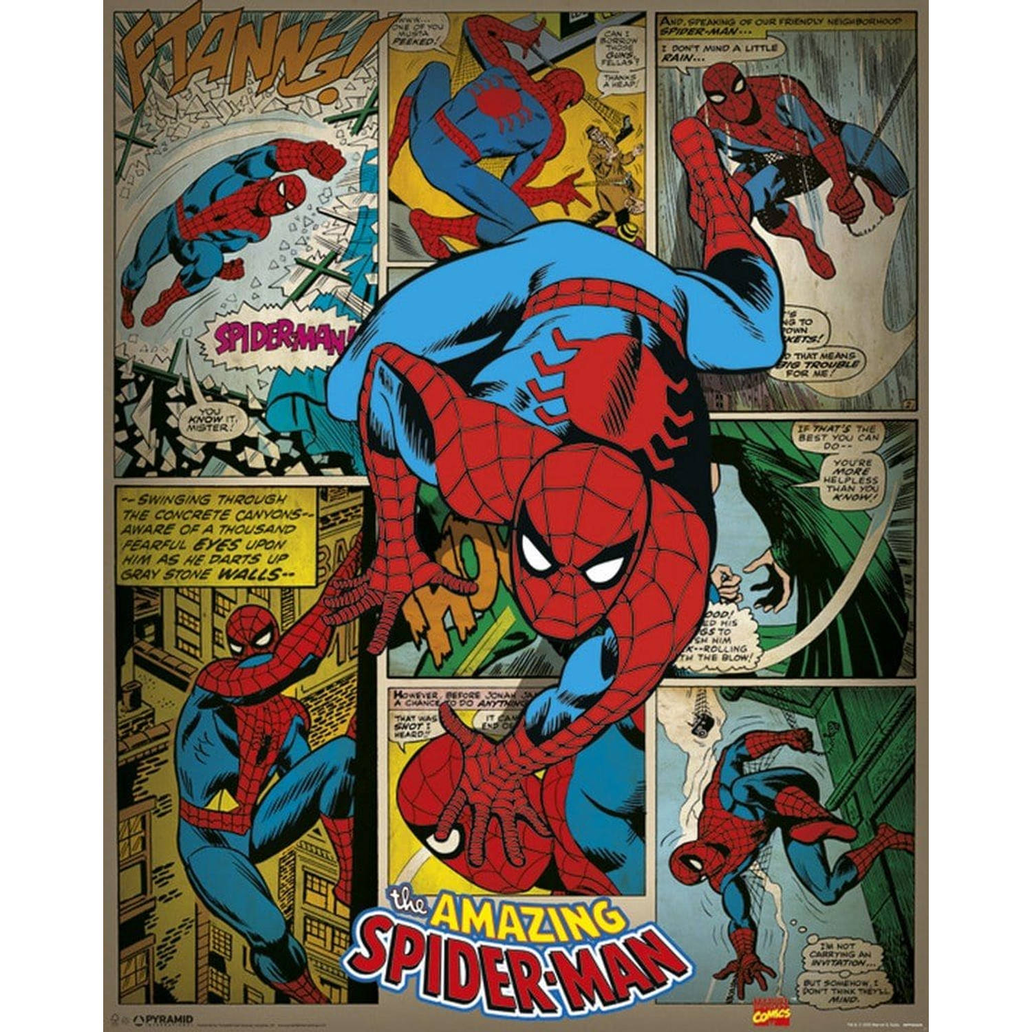 Marvel Comics Spider-Man Retro 16 x 20 Inches Mini Poster