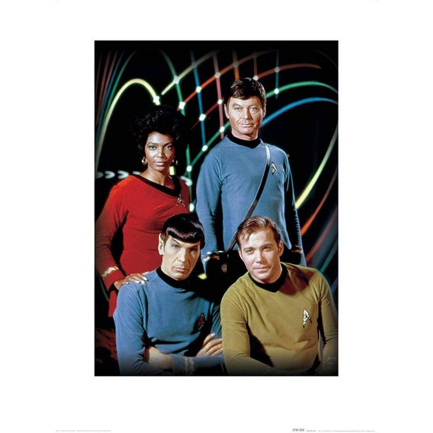 Pyramid Star Trek Kirk Spock Uhura And Bones Kunstdruk 60x80cm