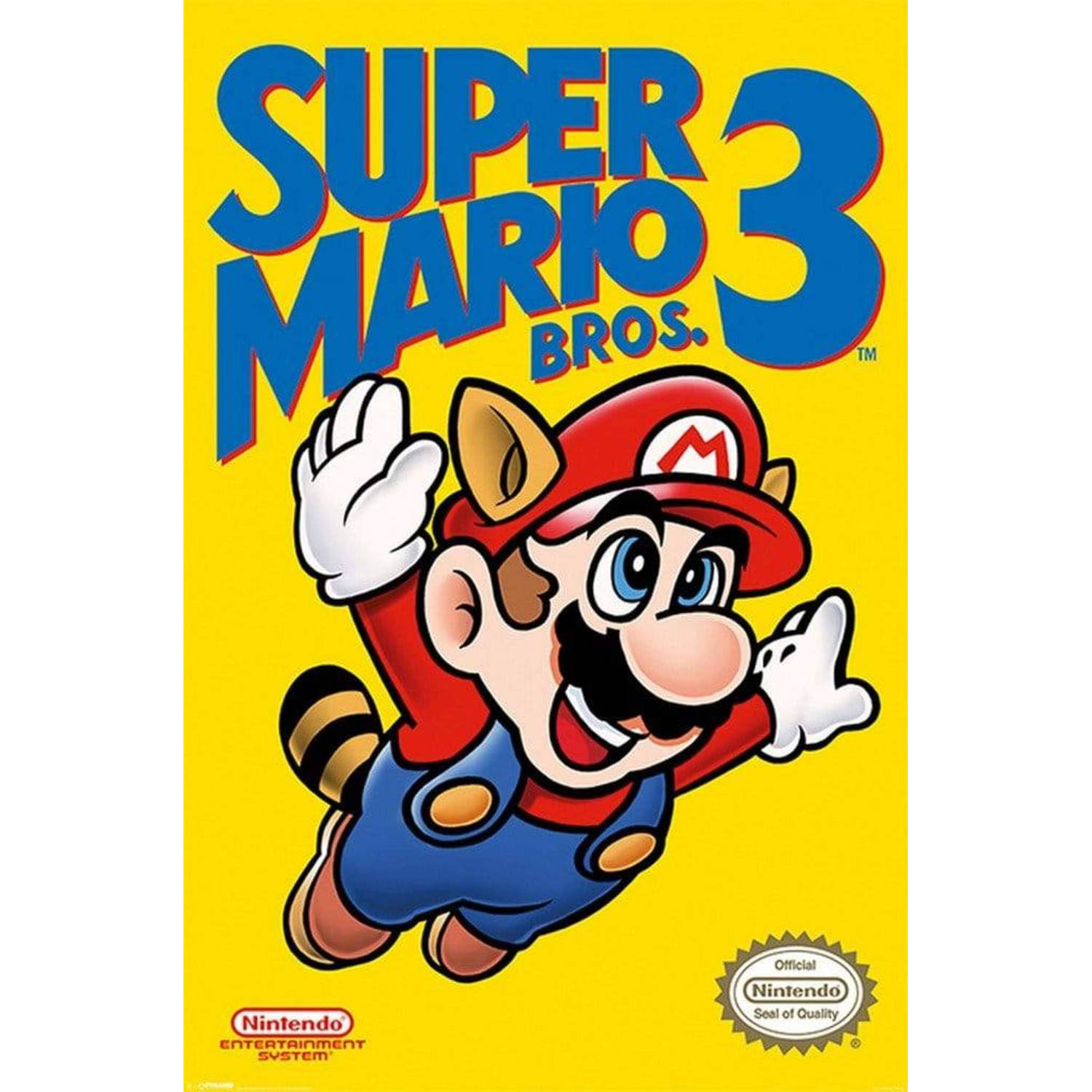 Super Mario Bros. 3 NES Cover Maxi Poster
