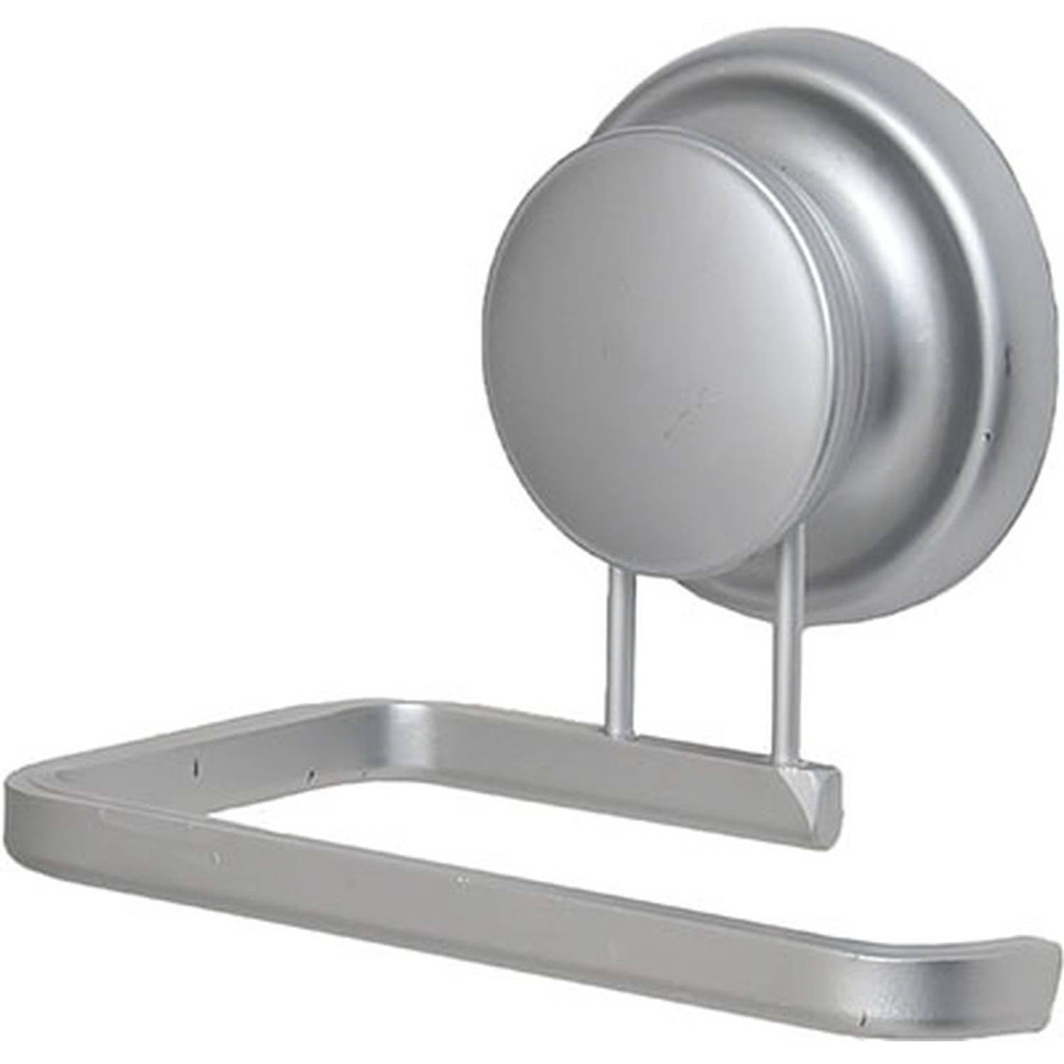 Gebor - Zelf Hangend Aluminium Toiletrol Houder - Toiletpapier Houder - Zonder Boren - Aluminium -