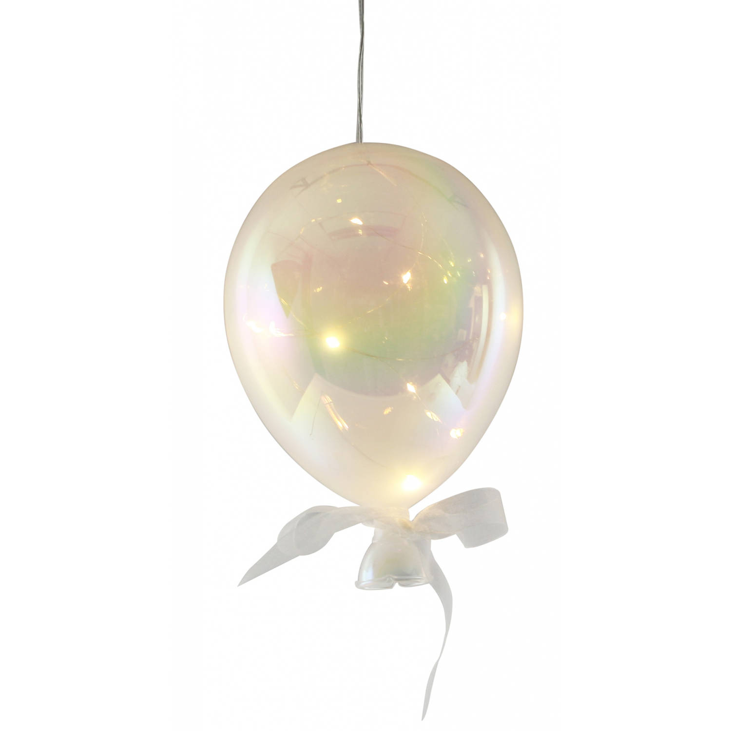 Peha kerstboomhanger Ballon led 13 x 20 cm glas transparant