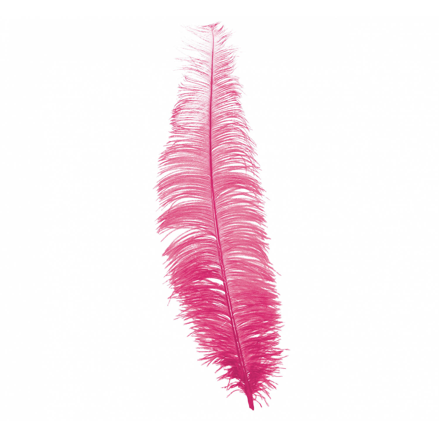 Fiestas Guirca hoofdband struisvogel veren 40 cm roze