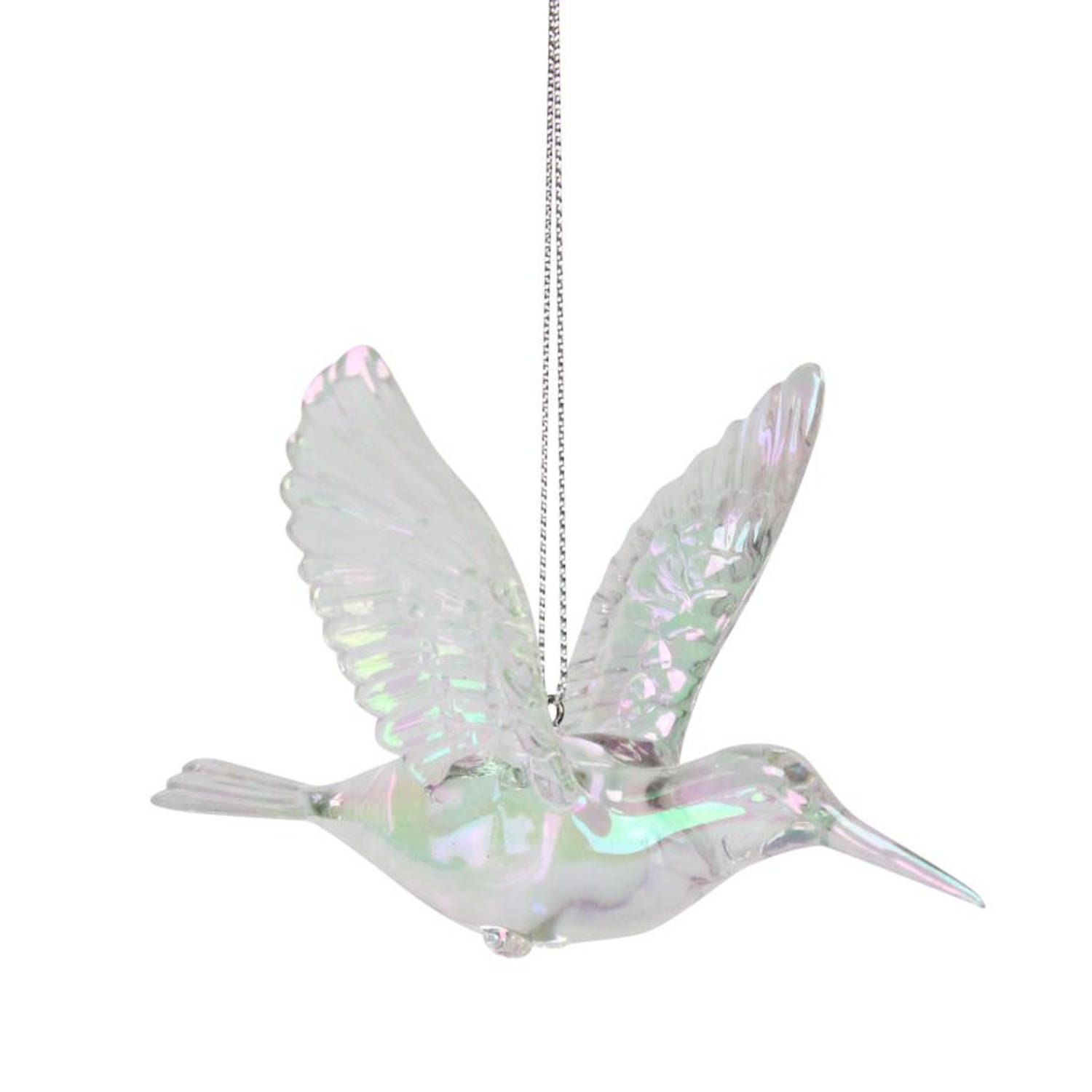Peha hangfiguur kolibrie 7 cm acryl zilver