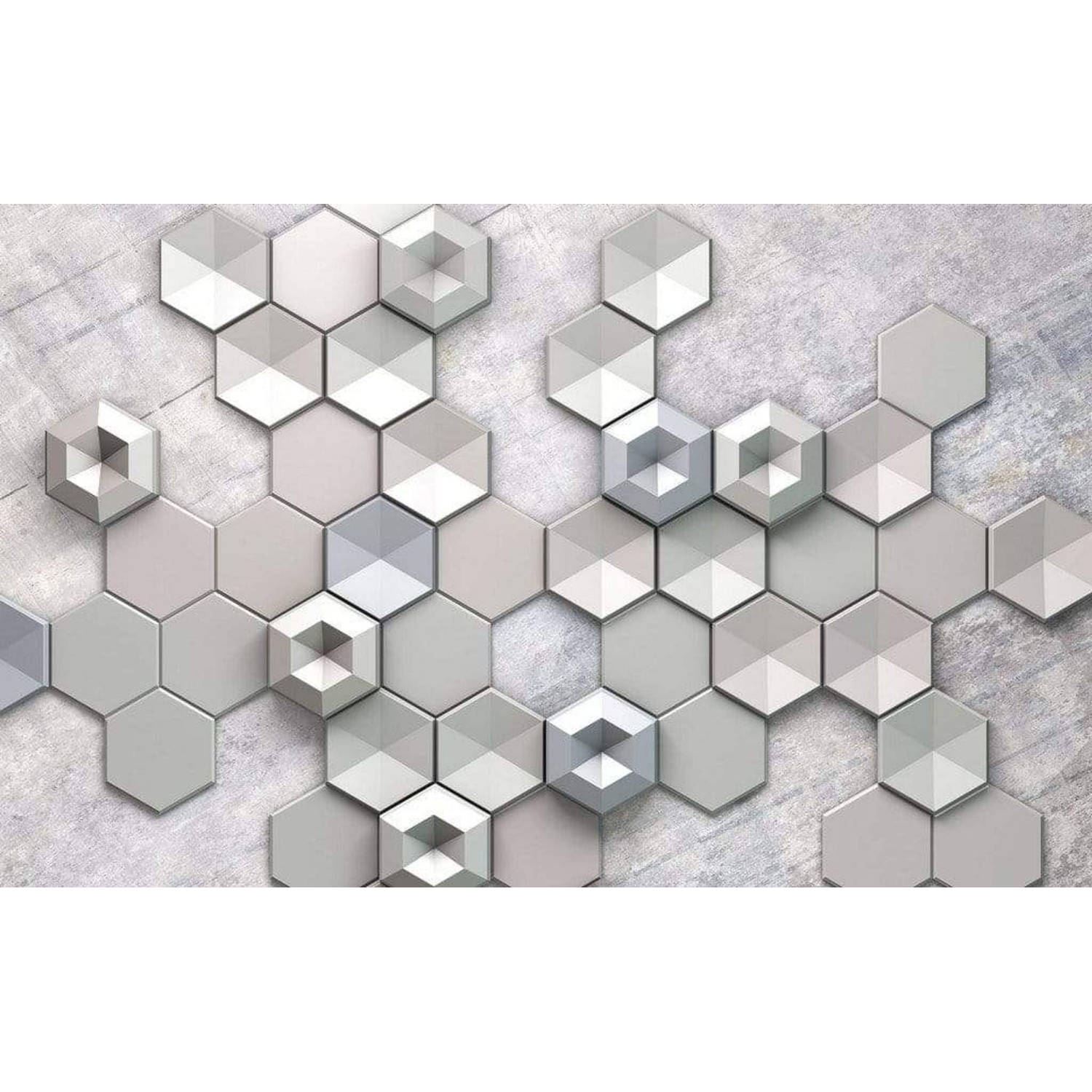 Komar vliesbehang Hexagon Concrete