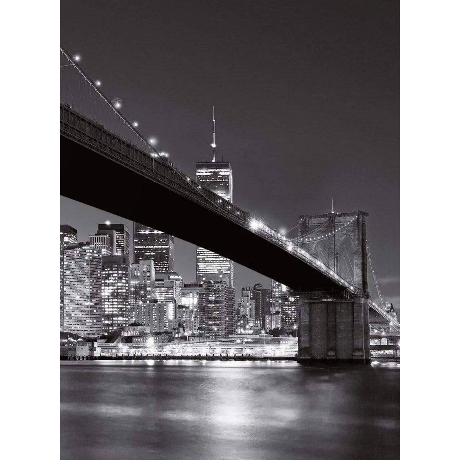 Wizard+genius Brooklyn Bridge Ny Vlies Fotobehang 192x260cm 4-banen