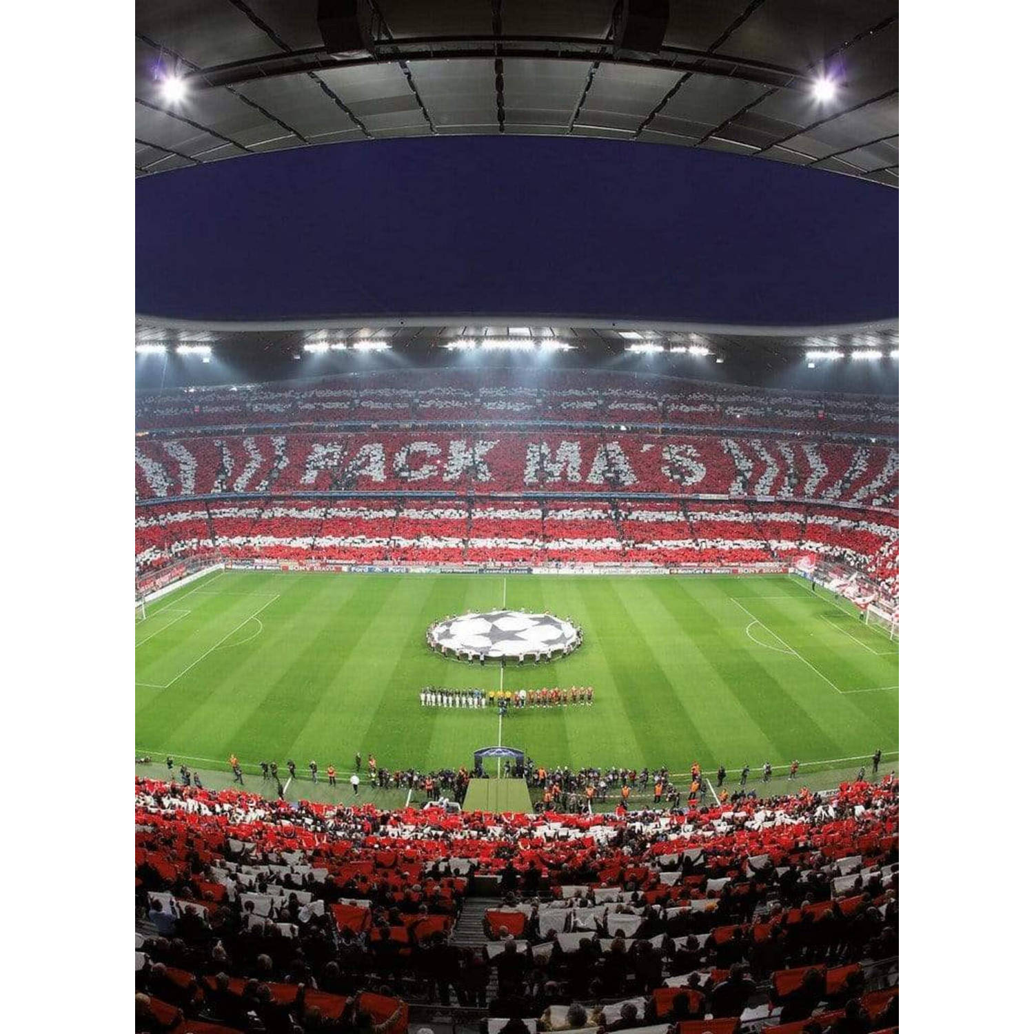 Wizard+genius Fc Bayern München Stadion Choreo Vlies Fotobehang 192x260cm 4-banen