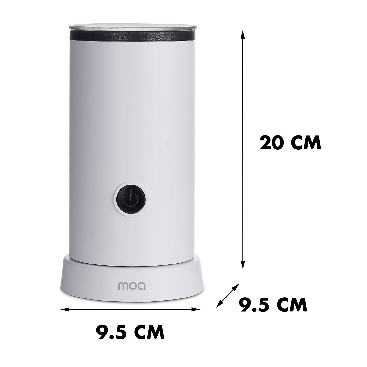 Merchandising Voorganger Versnel MOA Melkopschuimer Electrisch - BPA vrij - Wit - MF5W | Blokker