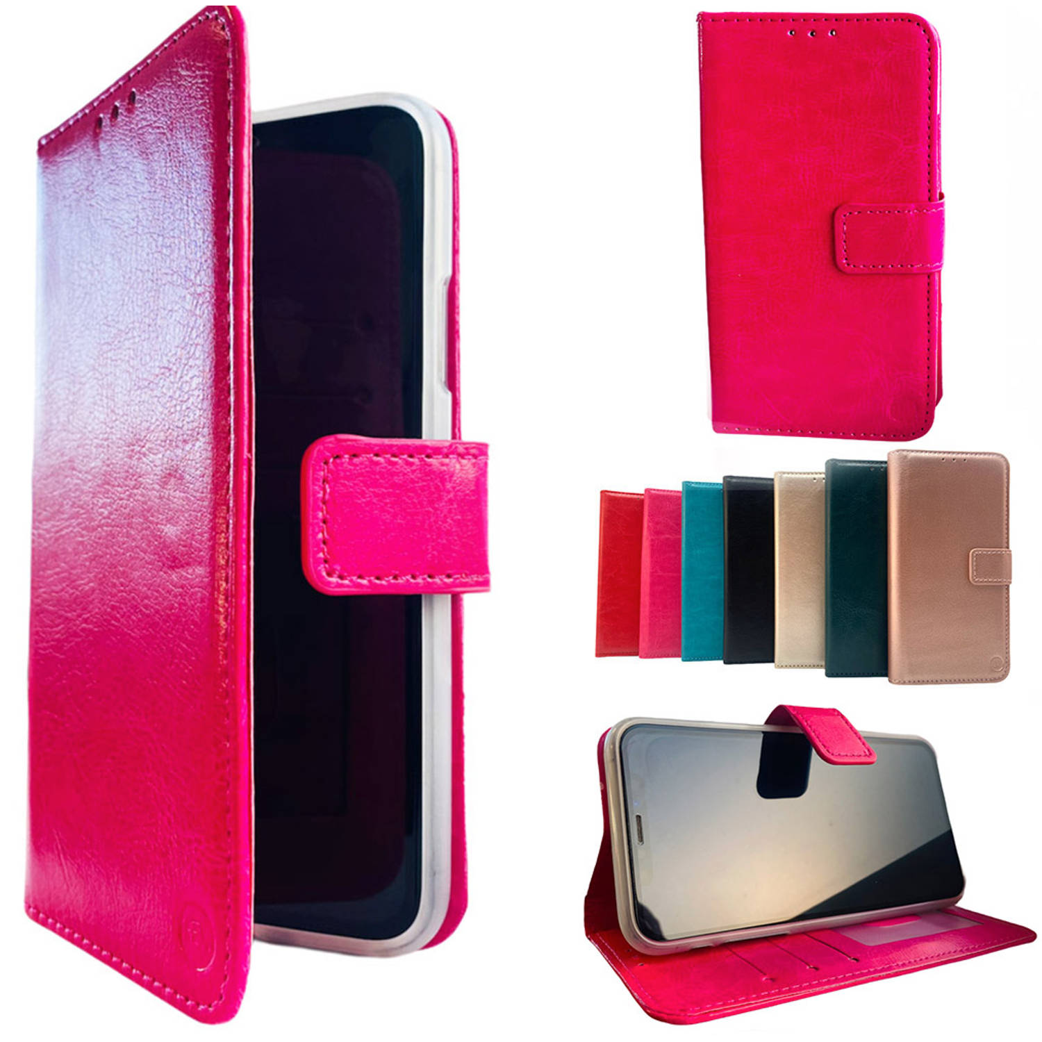 Apple Iphone 12 Pro Max Roze Wallet-Book Case-Boekhoesje- Telefoonhoesje