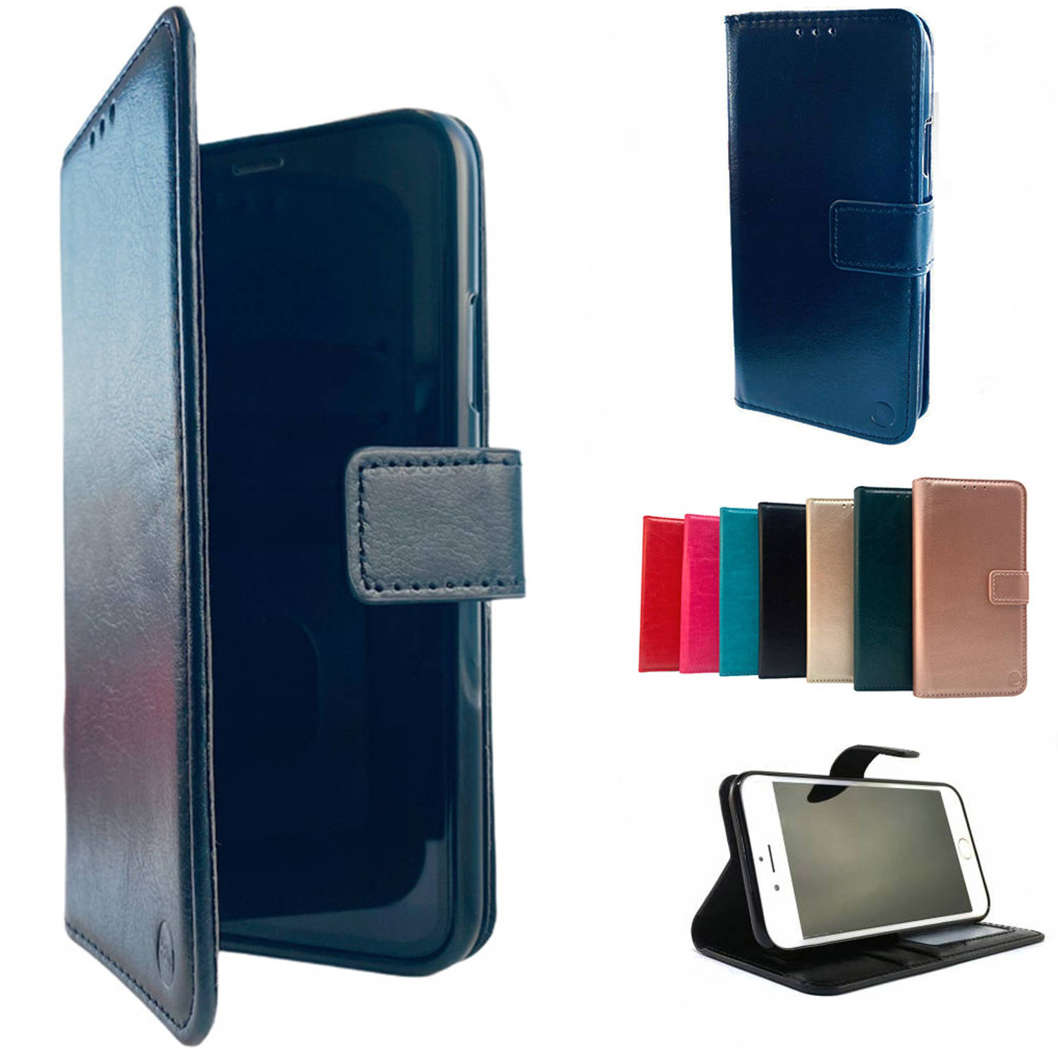 Apple Iphone 12 Mini Zwarte Wallet-Book Case-Boekhoesje- Telefoonhoesje