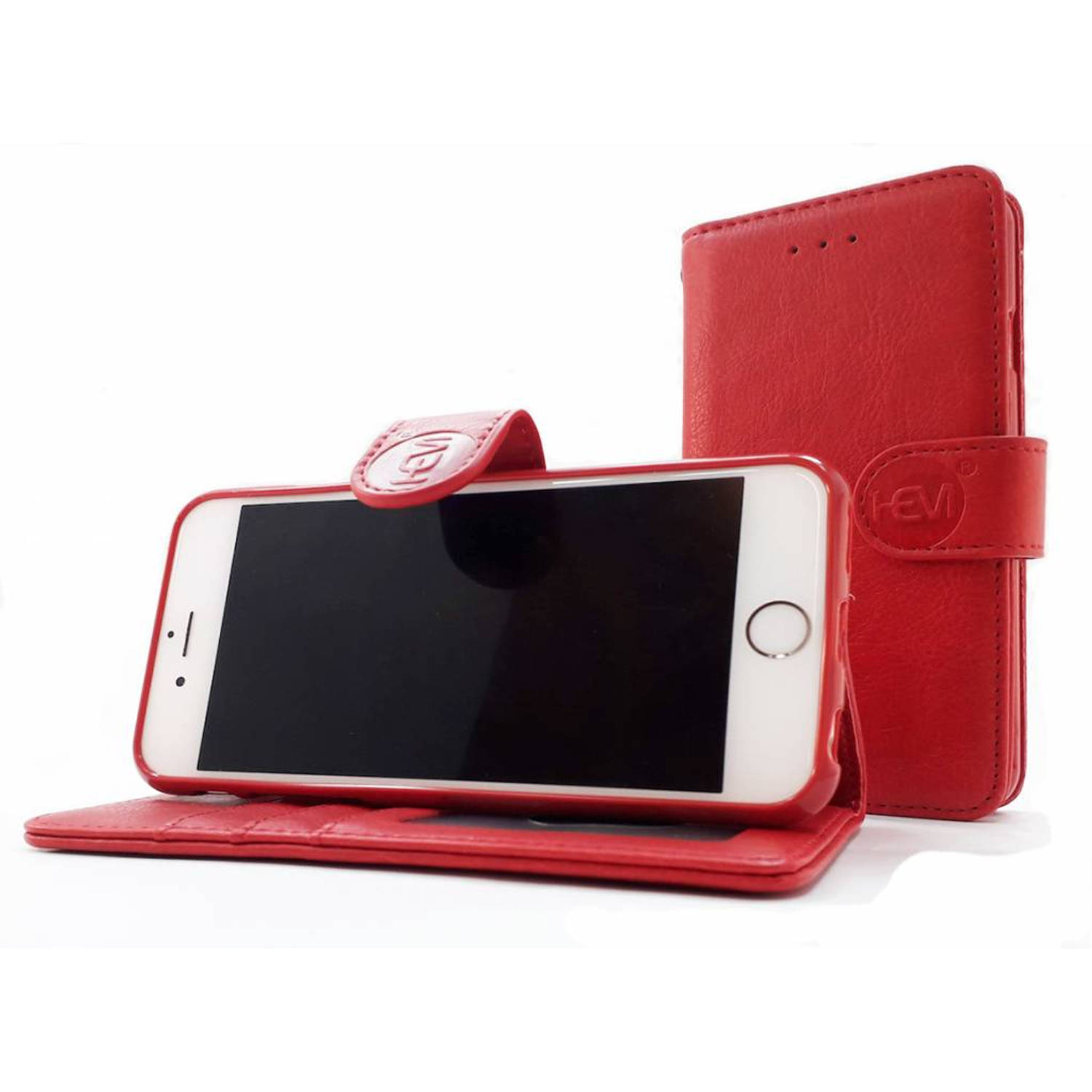 Apple Iphone 12 Mini Burned Red Leren Portemonnee Hoesje Lederen Wallet Case Tpu Meegekleurde Binnen