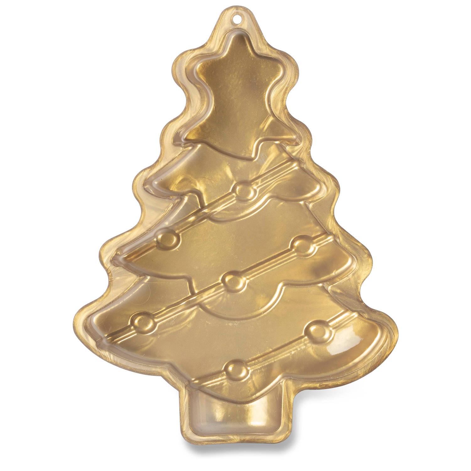 Aan boord Zaklampen speelplaats Blokker Kerst silicone Bakvorm kerstboom groot - goud | Blokker