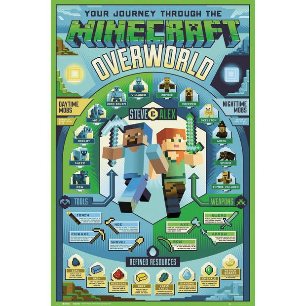 GBeye Minecraft Overworld Biome Poster 61x91,5cm