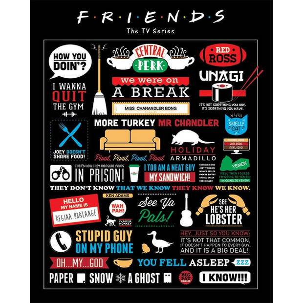 Poster Friends Infographic 40x50cm