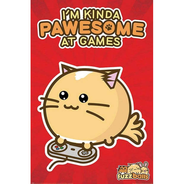 Poster Fuzzballs Pawsome Gamer 61x91,5cm