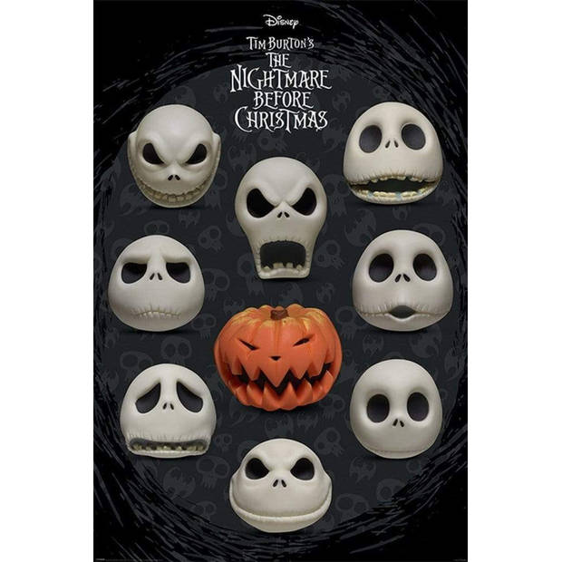 Poster Nightmare Before Christmas Many Faces of Jack 61x91,5cm