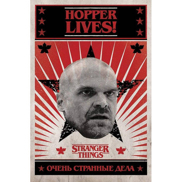 Poster Stranger Things Hopper Lives 61x91,5cm