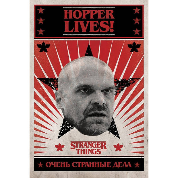 Poster Stranger Things Hopper Lives 61x91,5cm