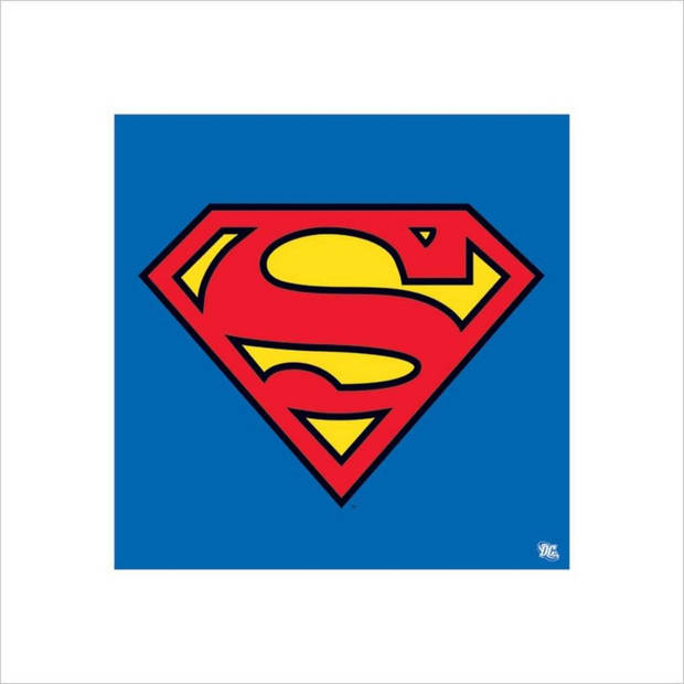 Kunstdruk Superman Classic Logo 40x40cm