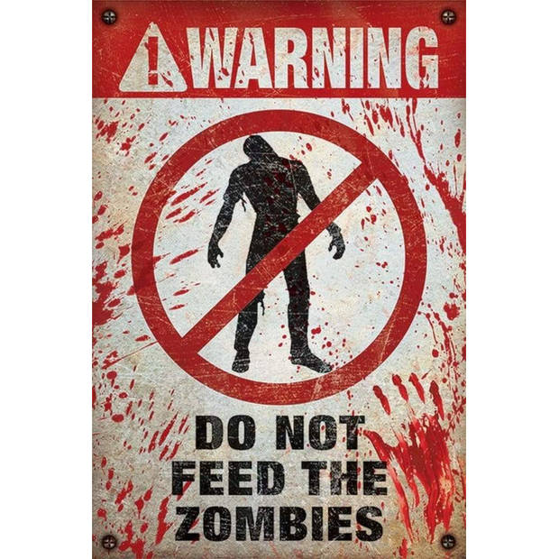 Poster Warning Do Not Feed the Zombies 61x91,5cm